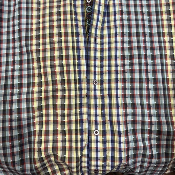NWOT Robert Graham Plaid & Polka Dot Button Down Shirt Sz 3X - Picture 4 of 9